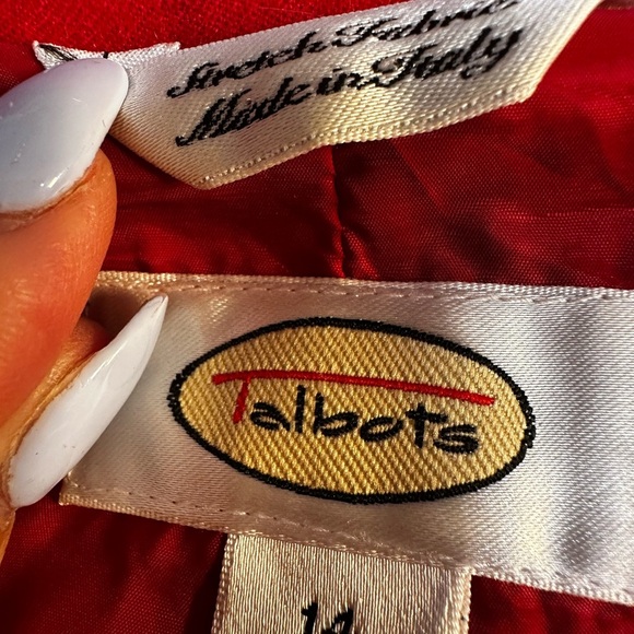 Talbots Red Blazer Elegant Suit Jacket - Picture 4 of 9